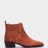 Shoe Pedro Miralles Ankle Boots | Red Suede Ankle Boots Velour Siena