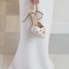 Shoe Pedro Miralles Heeled Sandals | Heeled Sandals With Pearlescent Leather Platform Nacarado Perla