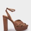 Shoe Pedro Miralles Heeled Sandals | Leather Heeled Sandals Alfa Tabac