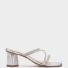 Shoe Pedro Miralles Heeled Sandals | Heeled Sandals With Leather And Glitter Heels Glitter Plata