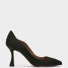 Shoe Pedro Miralles Pumps | Heeled Shoes With A Pointed Toe, Made In Green Suede Amalfi Bosque