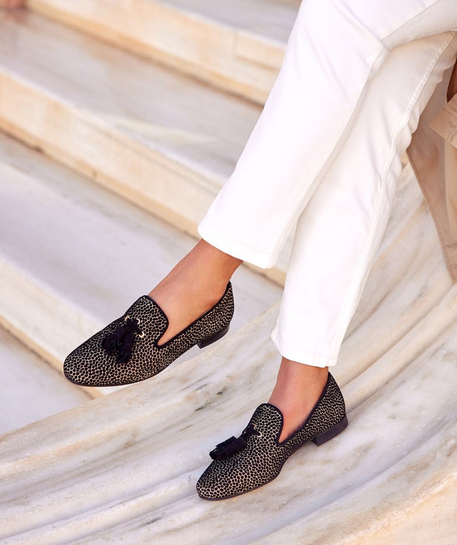 Shoe Pedro Miralles Loafers | Leather Loafers With Animal Print. Girafina Arena