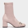 Shoe Pedro Miralles Ankle Boots | Elastic Fabric Heeled Ankle Boots. Ante Strech Nude