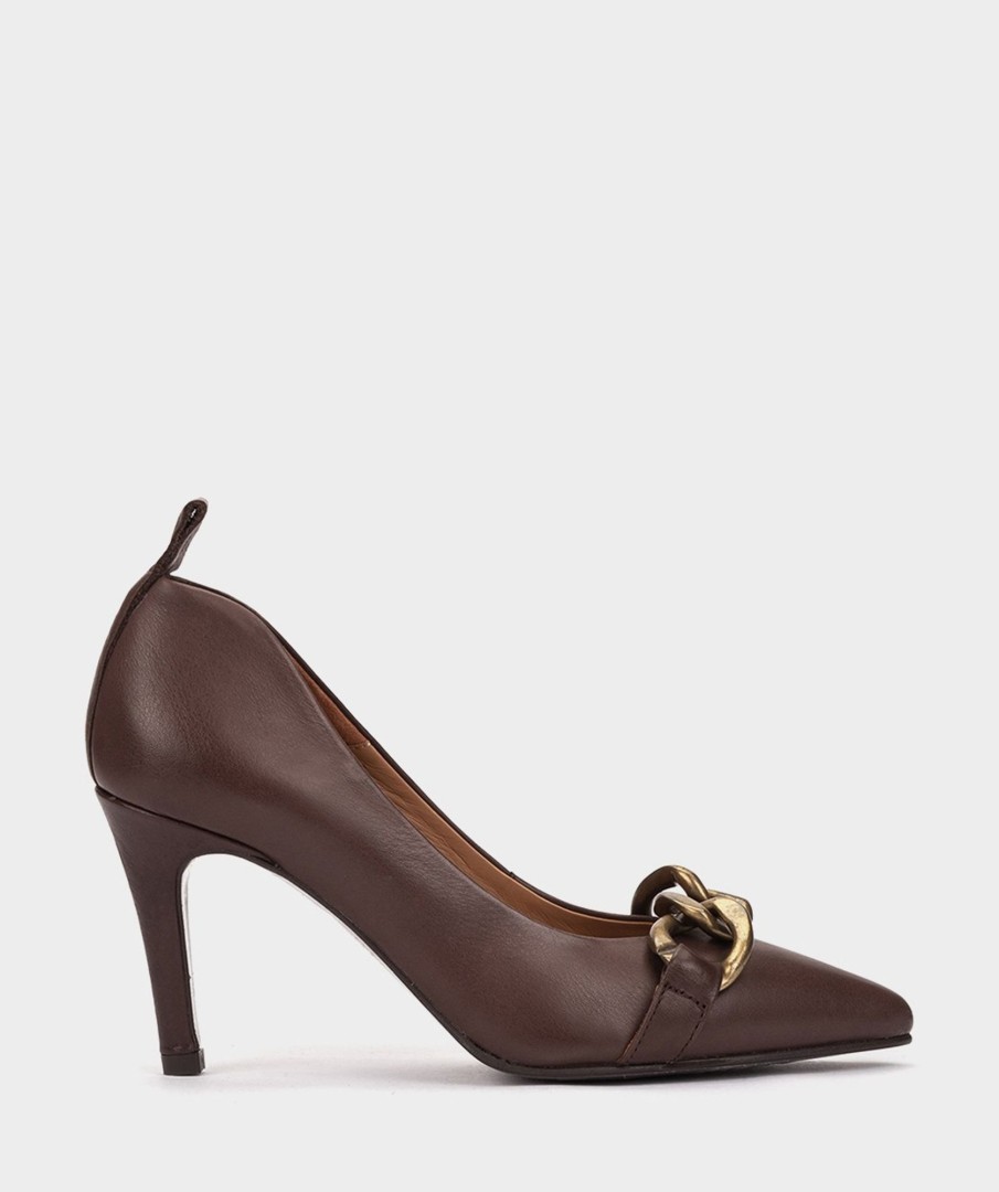 Shoe Pedro Miralles Pumps | Leather Pumps. Cristal Marron