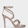 Shoe Pedro Miralles Heeled Sandals | Leather Heeled Sandals. Napa Metal Humo