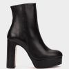 Shoe Pedro Miralles Ankle Boots | Platform Heel Ankle Boots Made Of Black Leather Seta Negro