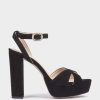 Shoe Pedro Miralles Heeled Sandals | Suede Heel Sandals Amalfi Negro