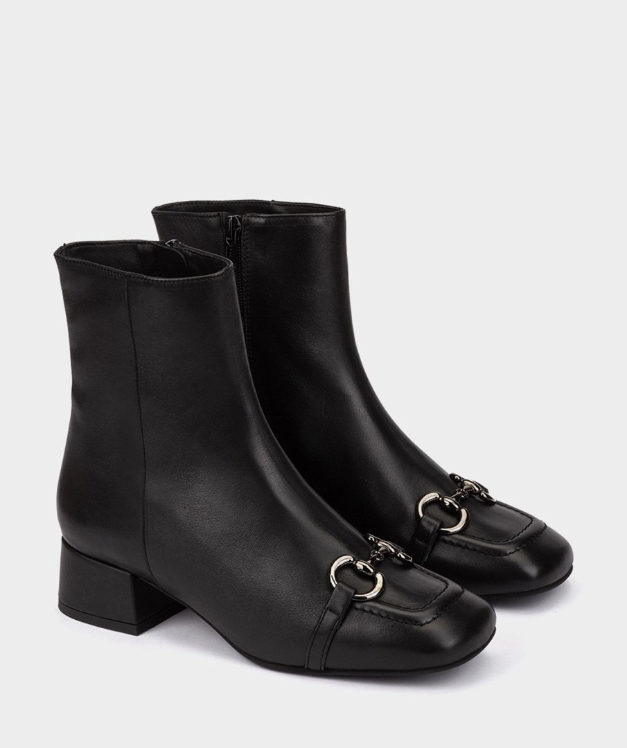 Shoe Pedro Miralles Ankle Boots | Leather Ankle Boots. Cristal Negro