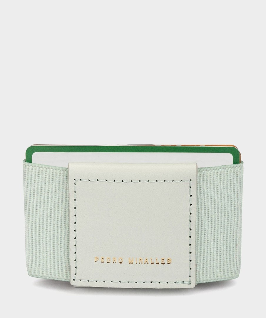 Accessories Pedro Miralles Accessories | Elastic Cardholder Made Of Leather Green