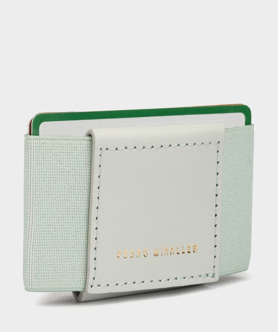 Accessories Pedro Miralles Accessories | Elastic Cardholder Made Of Leather Green