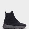 Shoe Pedro Miralles Sneakers | Black Suede And Fabric Sports Ankle Boots. Meme Negro