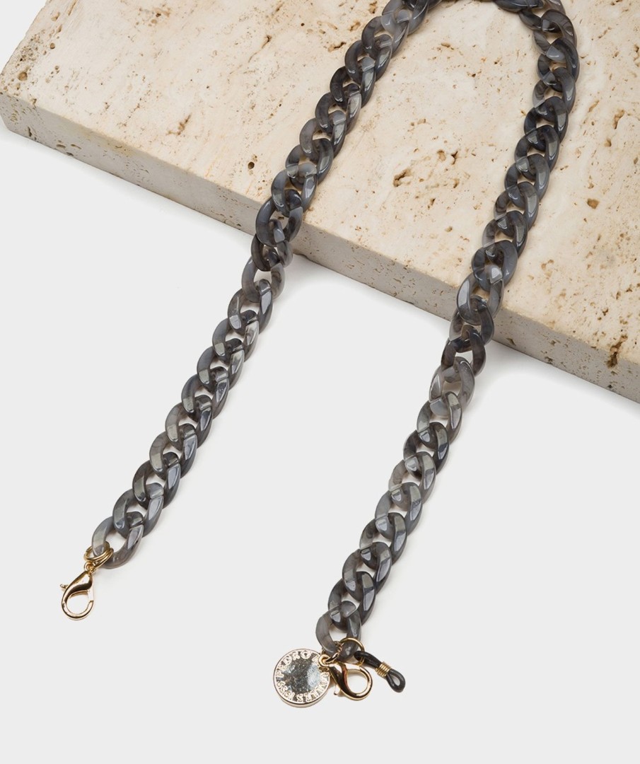 Accessories Pedro Miralles Accessories | Tortoiseshell-Effect Chain Hangers. Cadena Gris