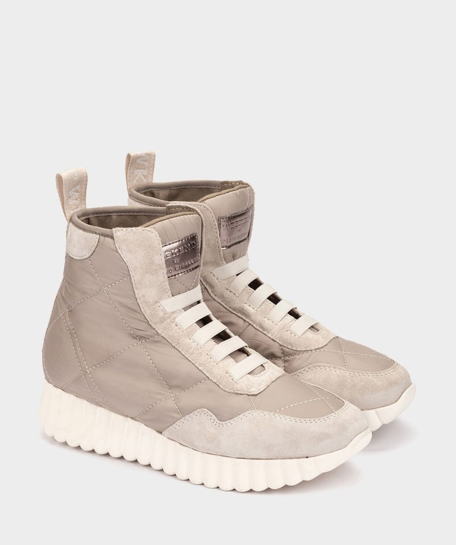 Shoe Pedro Miralles Sneakers | Suede And Padded Fabric Sneakers Freedom Piedra