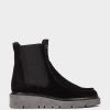 Shoe Pedro Miralles Ankle Boots | Split Leather Ankle Boots With Black Elasticated Sides Velour Negro