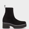 Shoe Pedro Miralles Ankle Boots | Black Suede-Effect Stretch Fabric Ankle Boots Ante Strech Negro