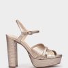 Shoe Pedro Miralles Heeled Sandals | Leather Heeled Sandals Napa Metal Humo