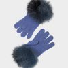 Accessories Pedro Miralles Winter Clothes | Cashmere Gloves With Fur Gorro Marino