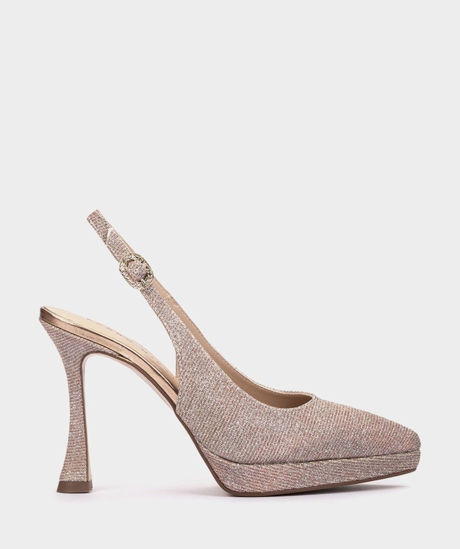 Shoe Pedro Miralles Pumps | Platform Slingback Pumps Nadia Nude