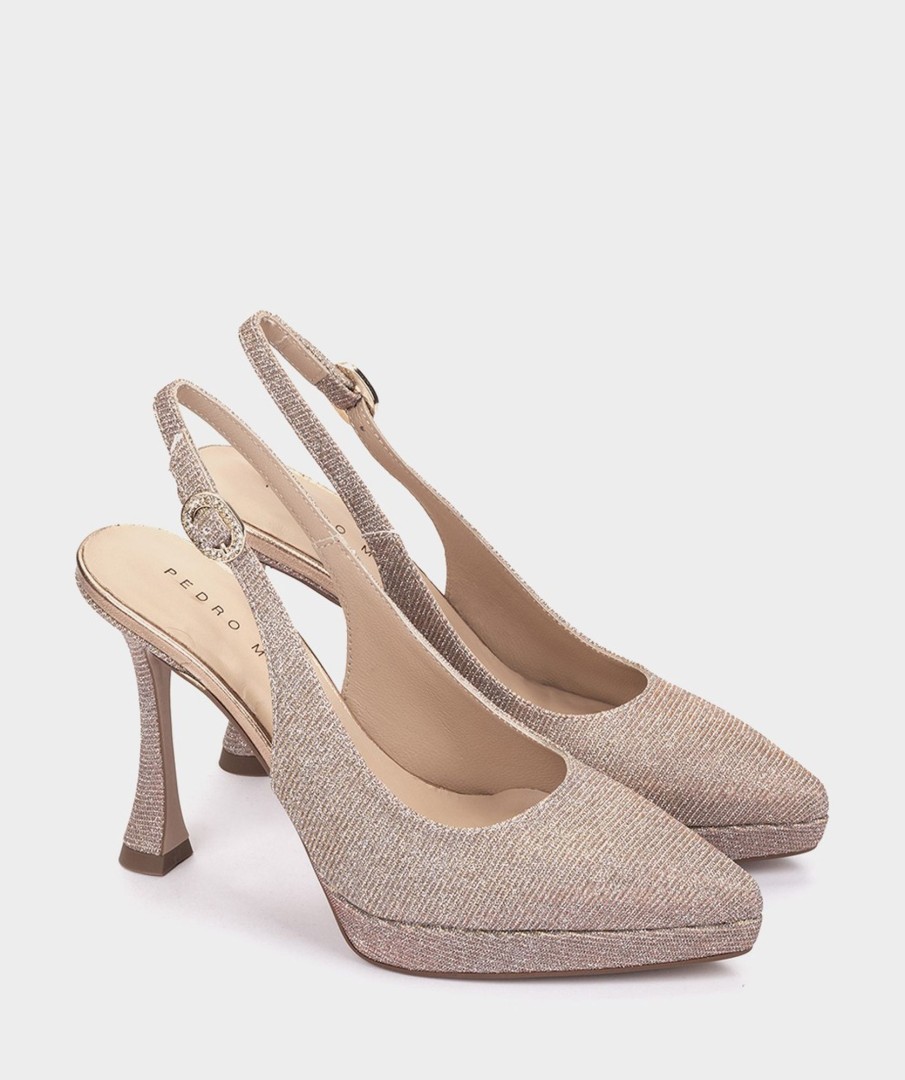 Shoe Pedro Miralles Pumps | Platform Slingback Pumps Nadia Nude