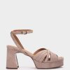 Shoe Pedro Miralles Heeled Sandals | Wide Heel Leather Sandals Ante Flux