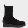 Shoe Pedro Miralles Ankle Boots | Sock-Style Ankle Boots Made Of Black Fabric Amstel Negro