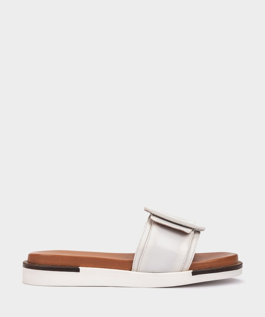 Shoe Pedro Miralles Flat Sandals | Flat Leather Sandals Venecia Blanco