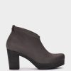 Shoe Pedro Miralles Ankle Boots | Gray Suede Effect Elastic Vegan Leather Ankle Boots Ante Strech Asfalto