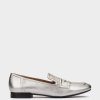 Shoe Pedro Miralles Loafers | Steel Coloured Metallic Leather Loafers Napa Metal Acero