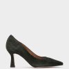 Shoe Pedro Miralles Pumps | Heeled Shoes With A Pointed Toe, Made In Green Suede Amalfi Bosque