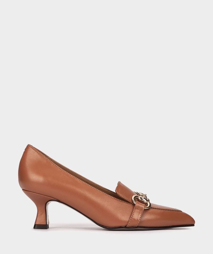 Shoe Pedro Miralles Pumps | Nude Coloured Leather Heeled Shoes Seta Tan