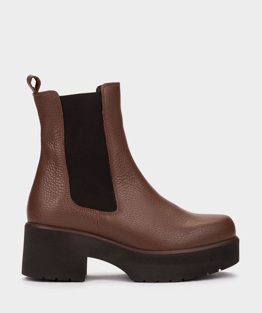 Shoe Pedro Miralles Ankle Boots | Brown Leather Ankle Boots Nucleo Vaqueta