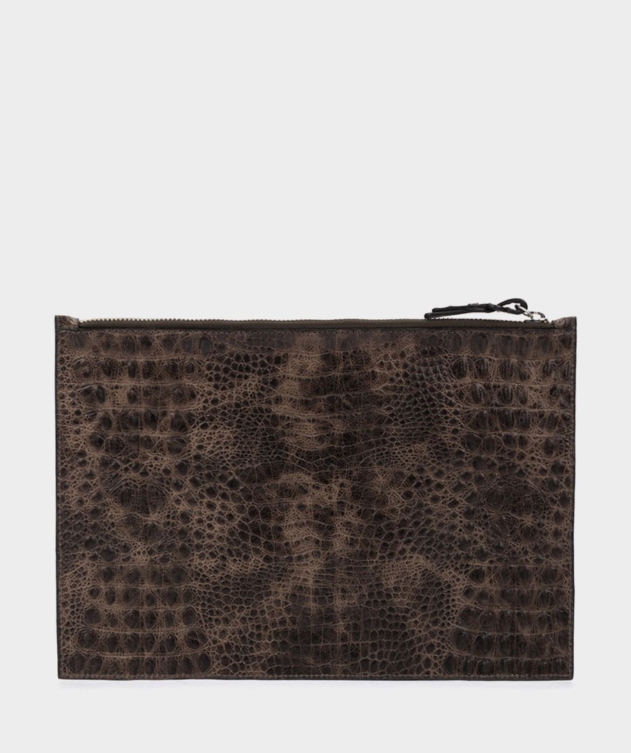 Accessories Pedro Miralles Accessories | Printed Leather Handbag Sobre Marron