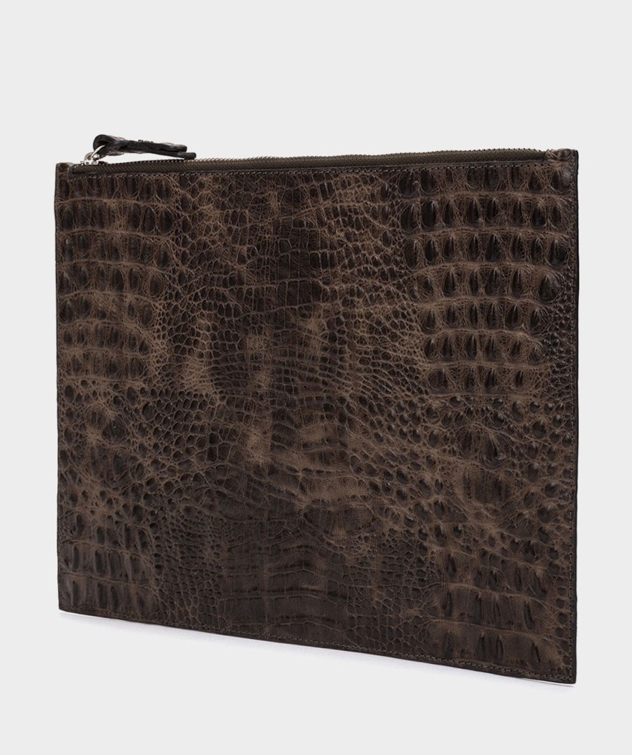 Accessories Pedro Miralles Accessories | Printed Leather Handbag Sobre Marron