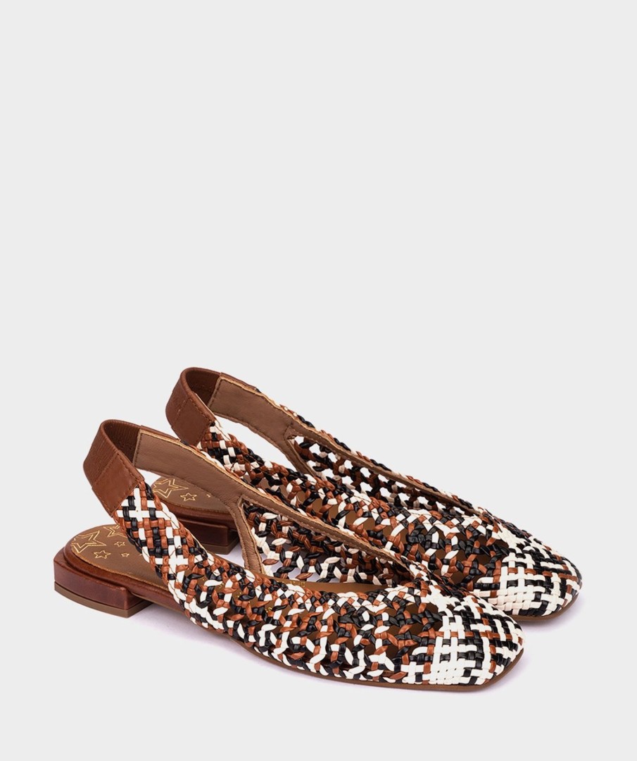 Shoe Pedro Miralles Ballet Flats | Braided Leather Dancers Trenza Multi Cueros