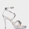 Shoe Pedro Miralles Heeled Sandals | Leather Heeled Sandals. Napa Metal Acero