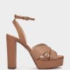 Shoe Pedro Miralles Heeled Sandals | Leather Heeled Sandals Alfa Caramel