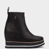 Shoe Pedro Miralles Wedges | Wedge Ankle Boots With Suede Platform. Mars Napa Negro