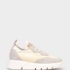 Shoe Pedro Miralles Sneakers | Leather And Fabric Trainers Ripstop Beige