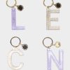 Accessories Pedro Miralles Gifts | Gold And Lilac Leather Initial Keyring Napa Metal Platino