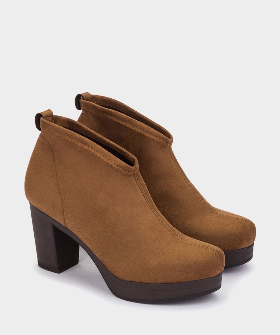 Shoe Pedro Miralles Ankle Boots | Vegan Leather Ankle Boots. Ante Strech Tabaco