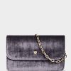 Accessories Pedro Miralles Evening Bags | Velvet Party Bag With Chain Velvet Malva