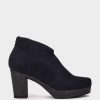 Shoe Pedro Miralles Ankle Boots | Navy Blue Suede Effect Elastic Vegan Leather Ankle Boots Ante Strech Marino