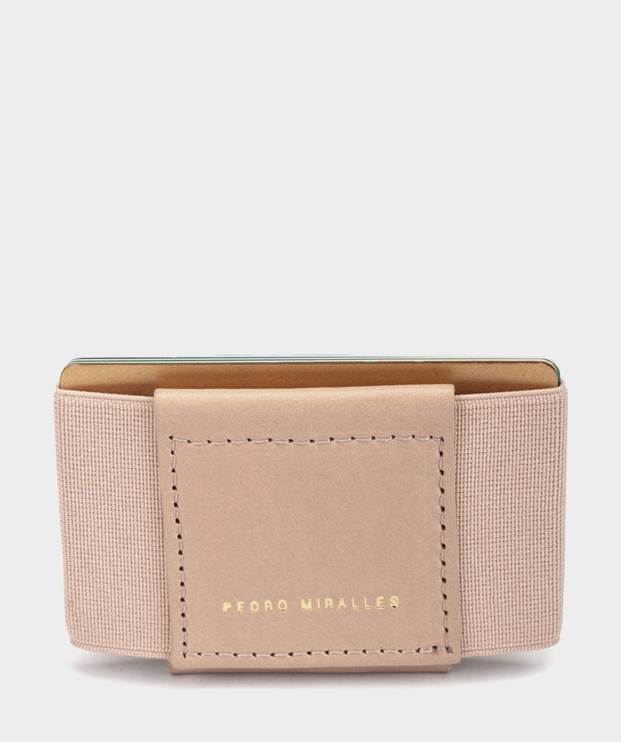 Accessories Pedro Miralles Accessories | Elastic Cardholder Made Of Leather Pink