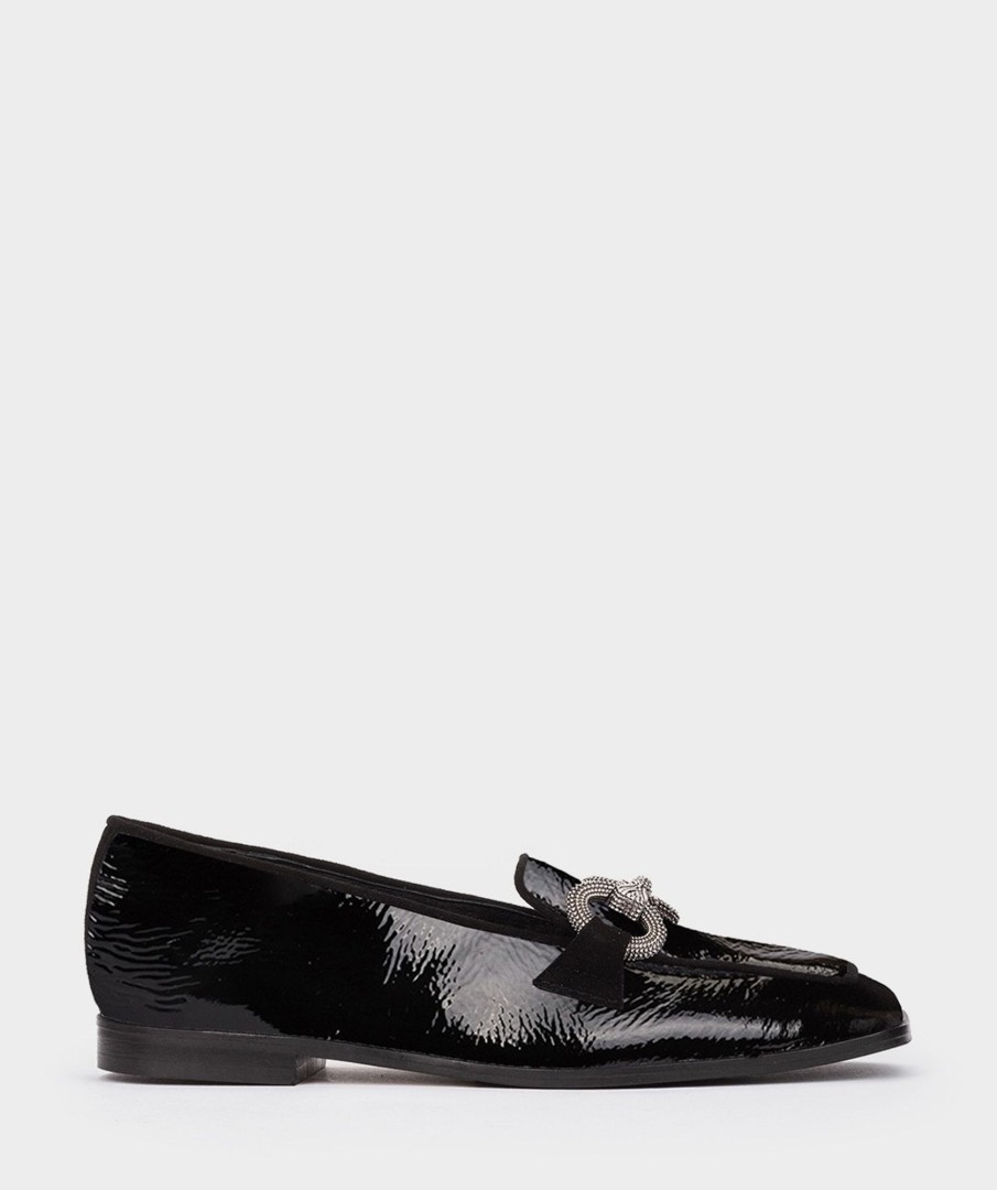 Shoe Pedro Miralles Loafers | Patent Leather Loafers In Black Reflex Negro