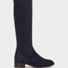 Shoe Pedro Miralles Boots | Navy Blue Elasticated Vegan Leather High Boot Ante Strech Marino