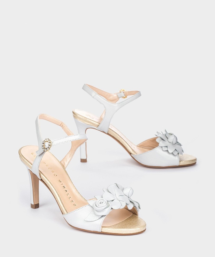 Shoe Pedro Miralles Heeled Sandals | Leather Heeled Sandals Nacarado Perla