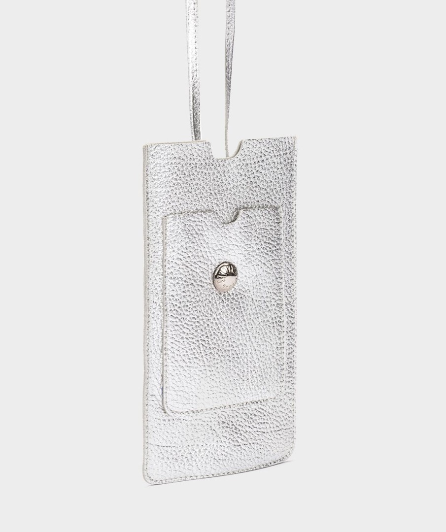 Accessories Pedro Miralles Accessories | Leather Phone Holder Cm Plata