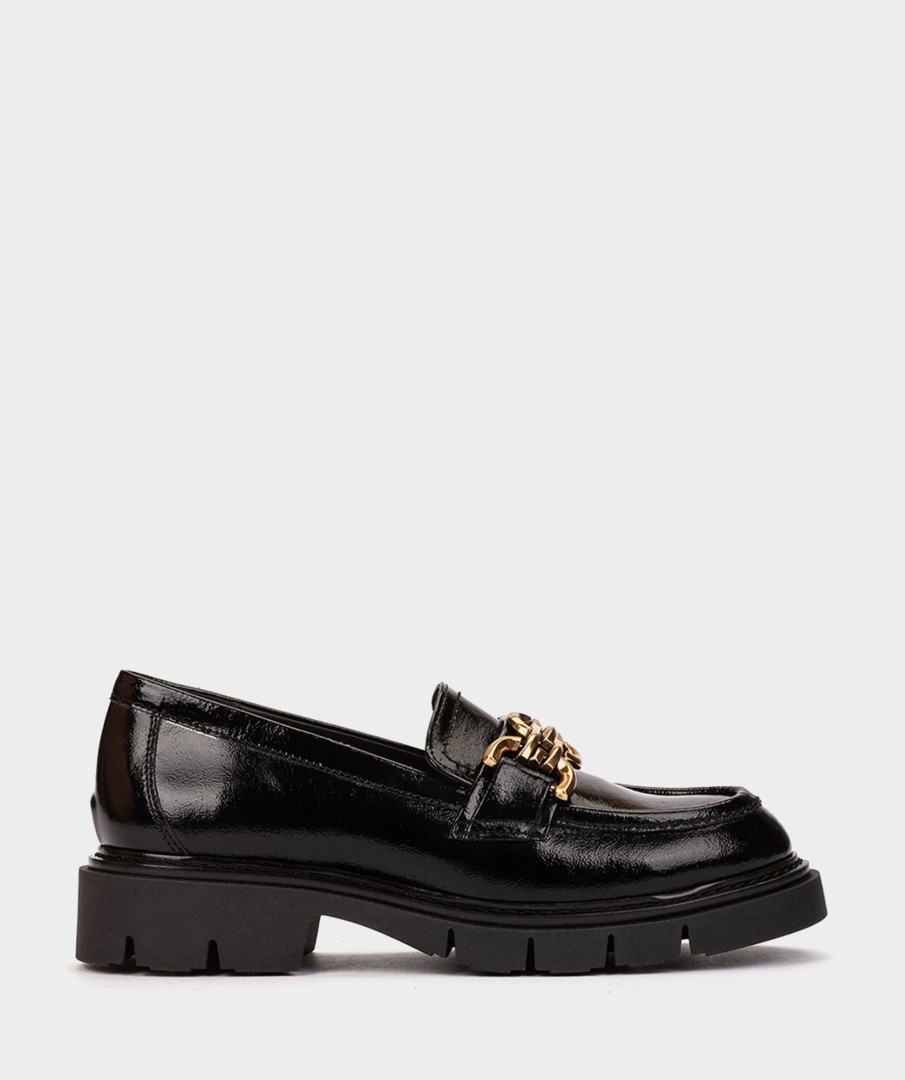 Shoe Pedro Miralles Loafers | Patent Leather Loafers In Black Reflex Negro