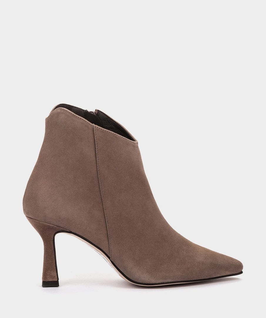 Shoe Pedro Miralles Ankle Boots | Suede Heeled Ankle Boots Amalfi Acero