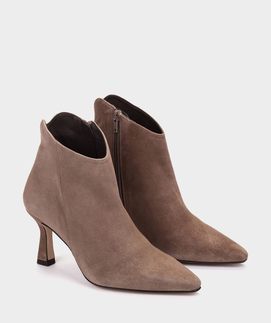 Shoe Pedro Miralles Ankle Boots | Suede Heeled Ankle Boots Amalfi Acero